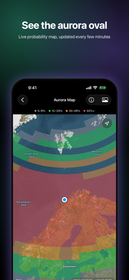 The live aurora oval map